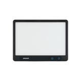 Rectangular light panel with black frame and 'amaran' branding on a white background