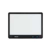 Rectangular light panel with black frame and 'amaran' branding on a white background